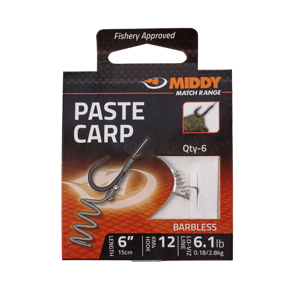 Middy Paste Carp Barbless Hooklengths