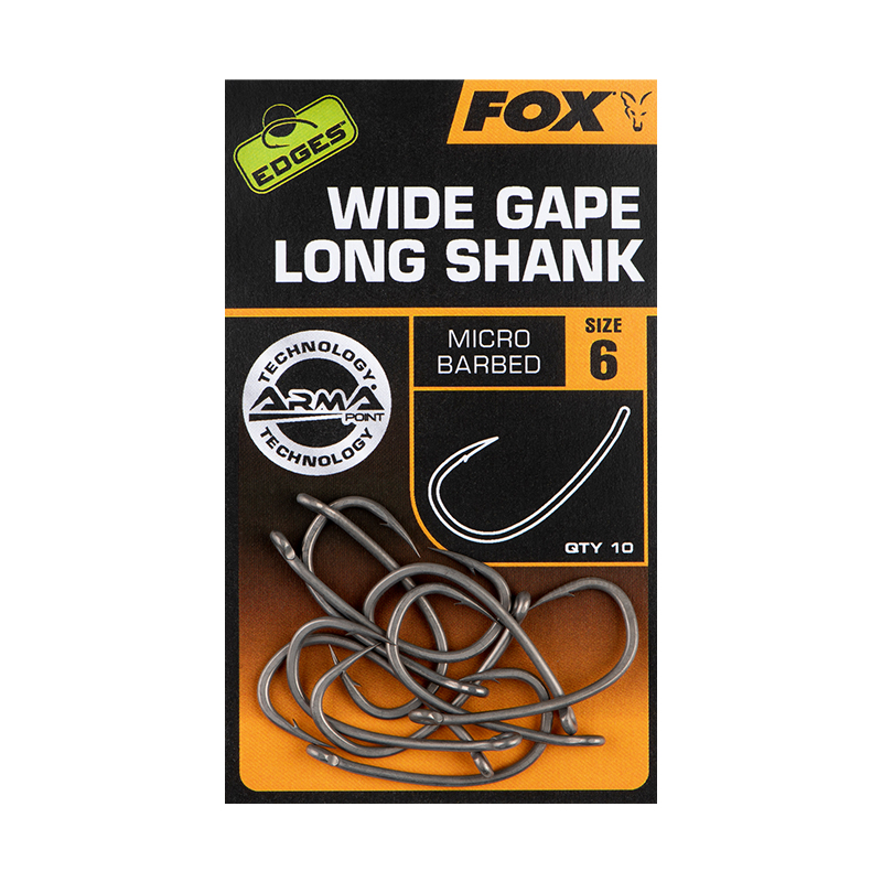 Fox Edges Wide Gape Long Shank Micro Barbed
