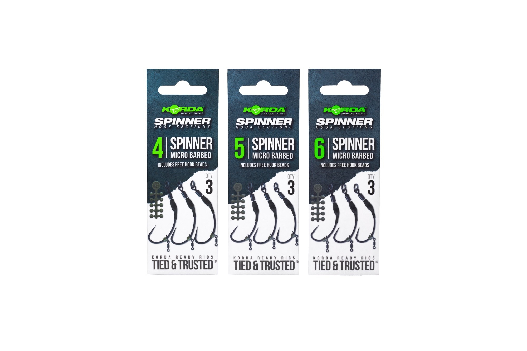 Korda Spinner Hook Sections Barbless