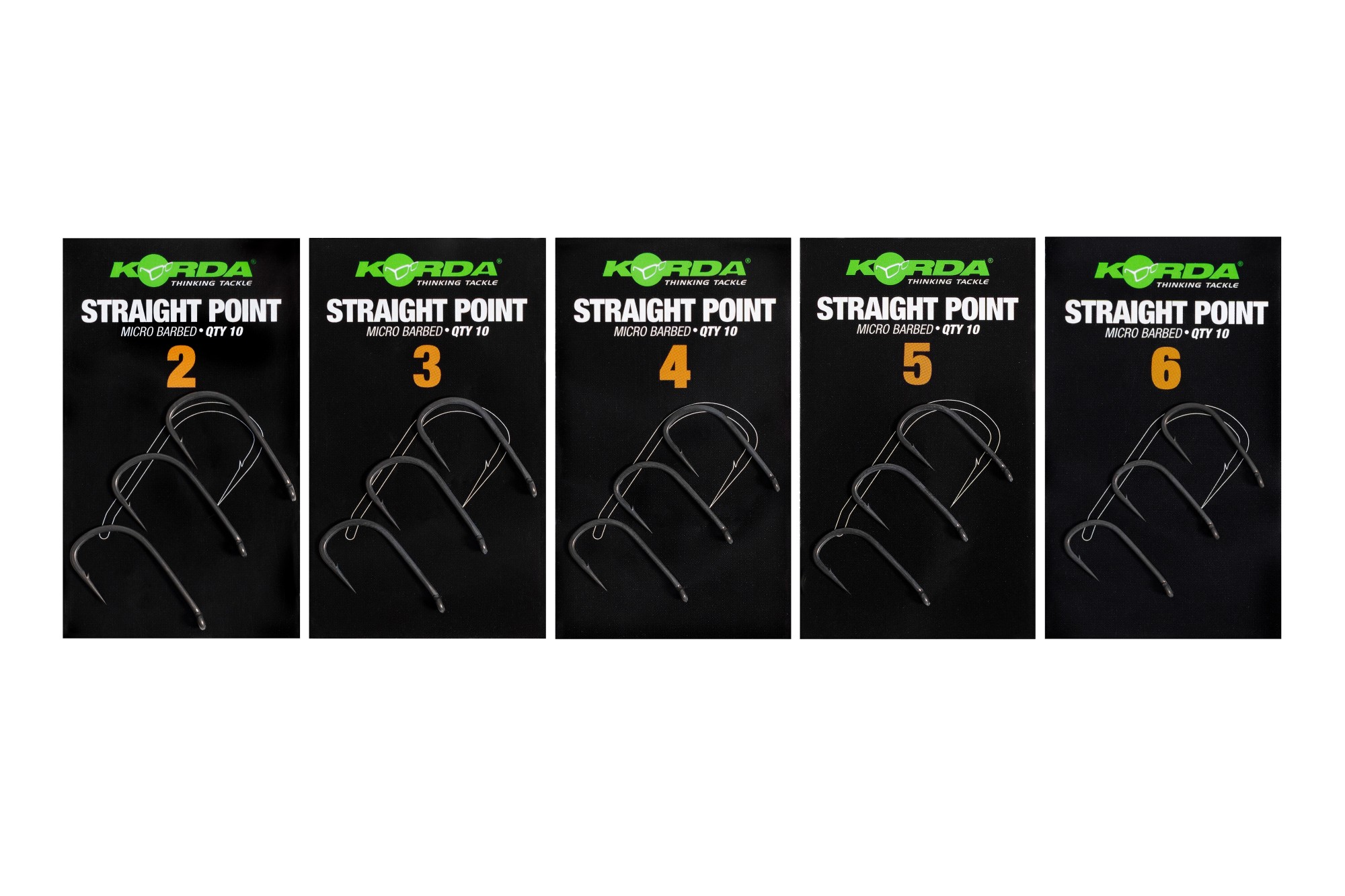 Korda Straight Point Hooks Barbed