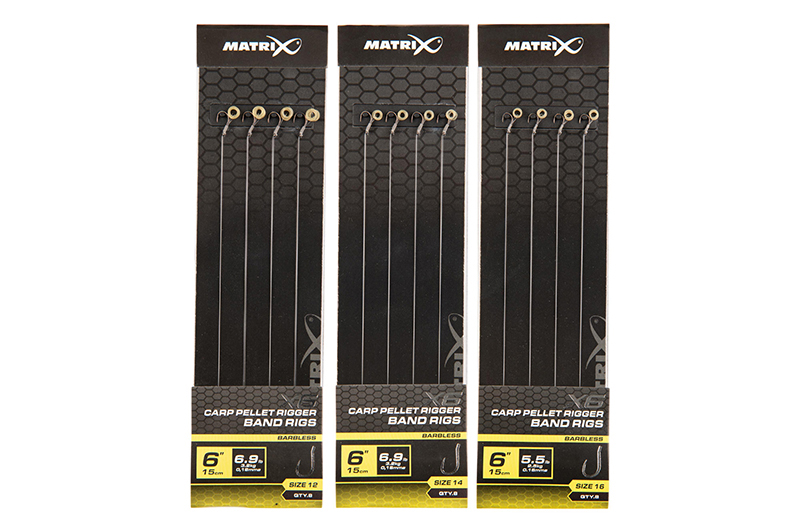 Matrix X6 Carp Pellet Rigger Band Rigs 15''