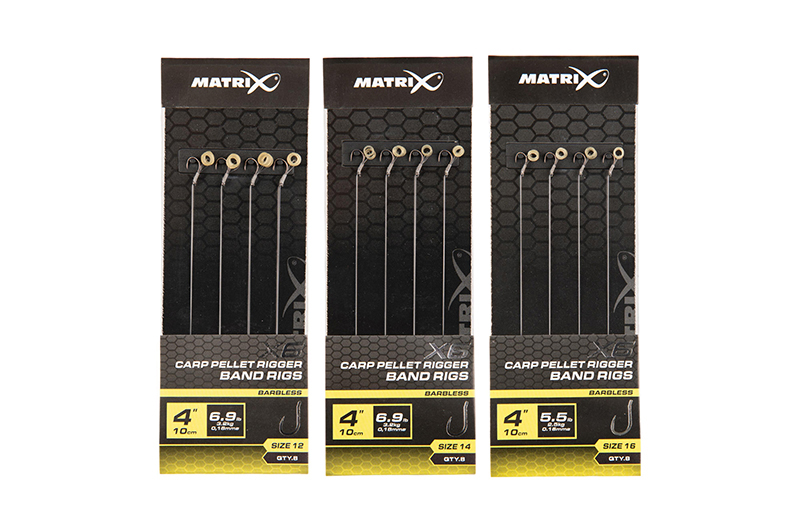 Matrix X6 Carp Pellet Rigger Band Rigs 4''