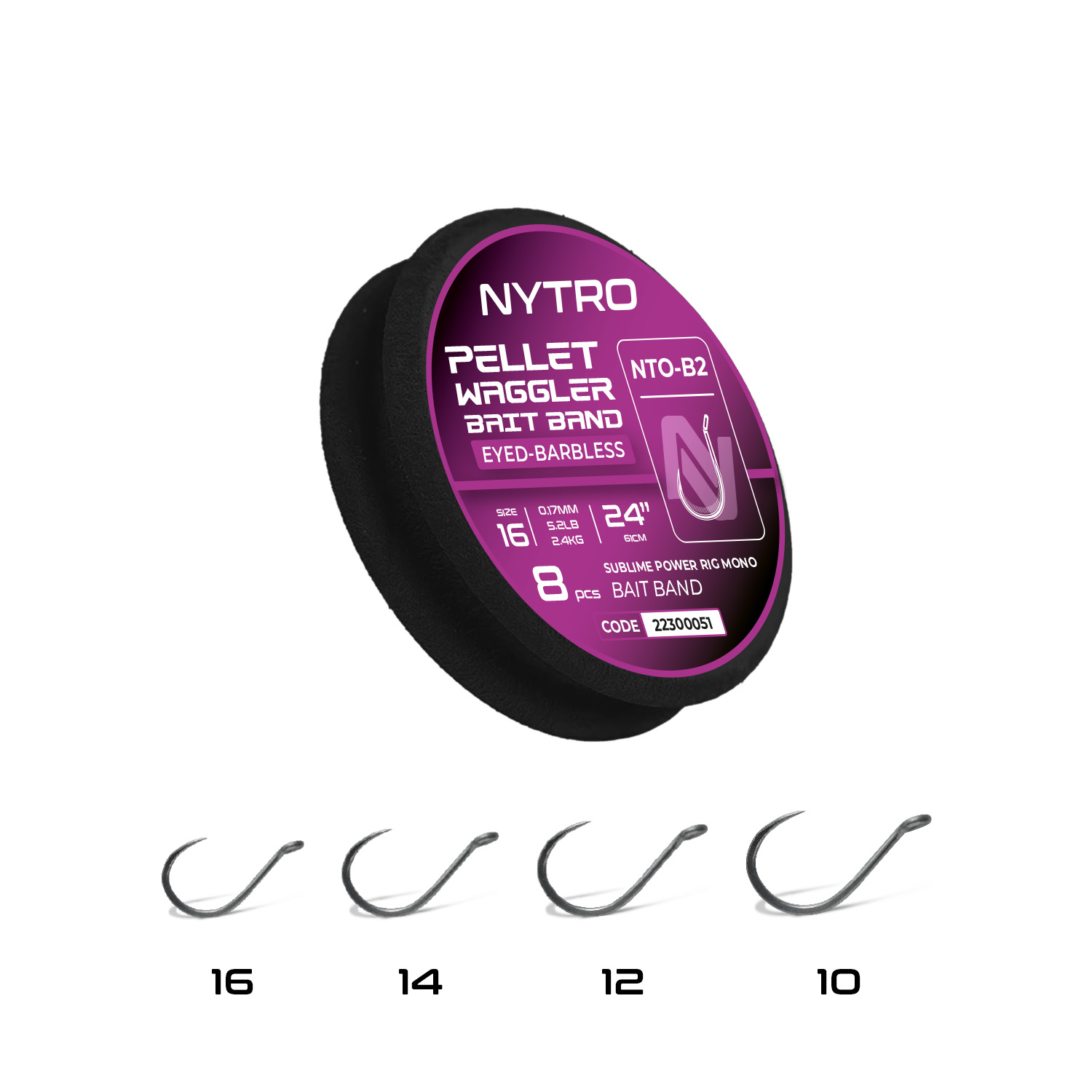 Nytro NTO-B2 Pellet Waggler Bait Band 24''