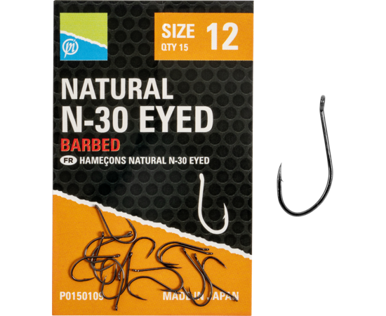 Preston Natural N-30 Eyed Hooks